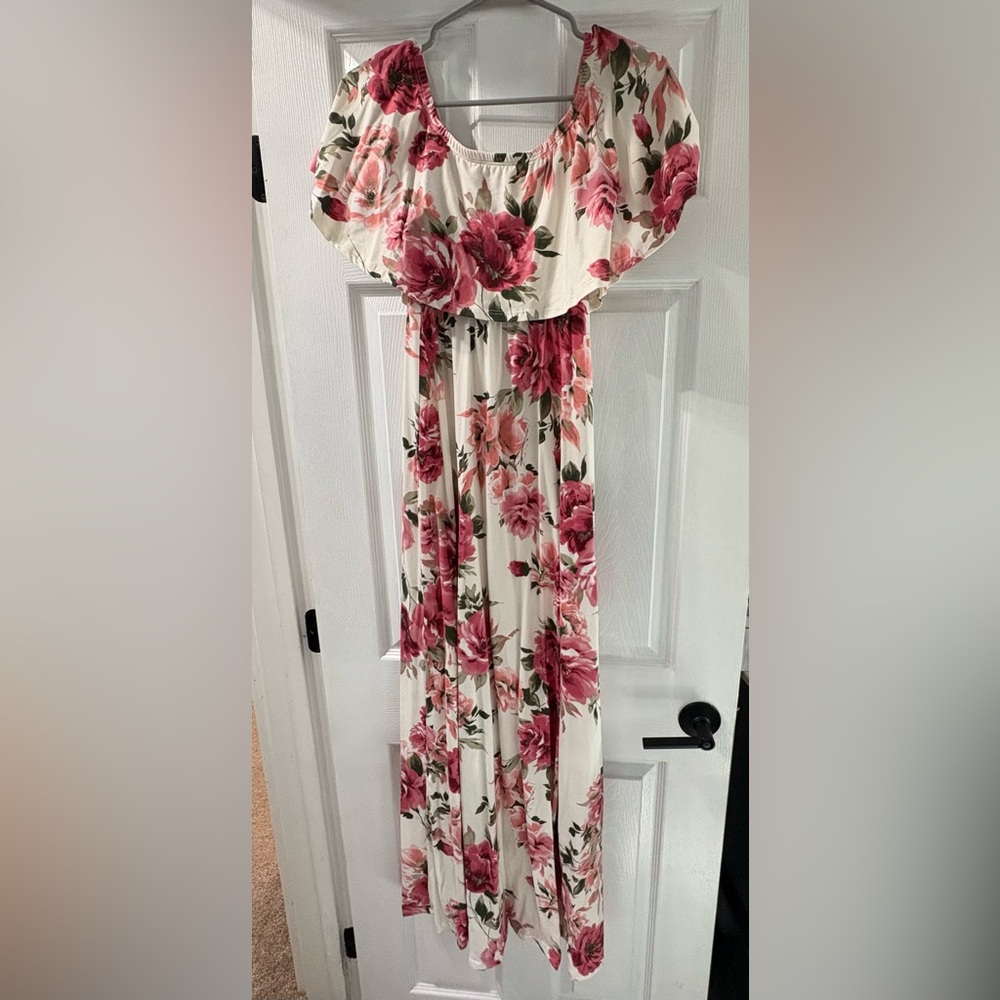Pink Blush Maternity Pink Floral Maxi Dress
